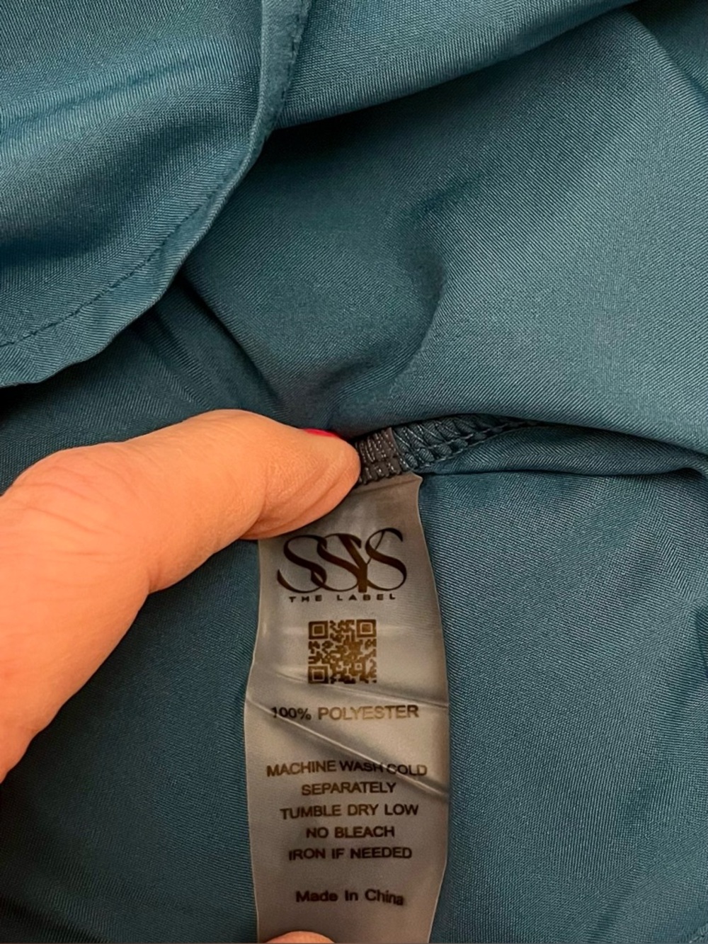 SSYS The Suzy Crochet Shawl Collar Top In Dark Teal NWOT Medium - Picture 8 of 11